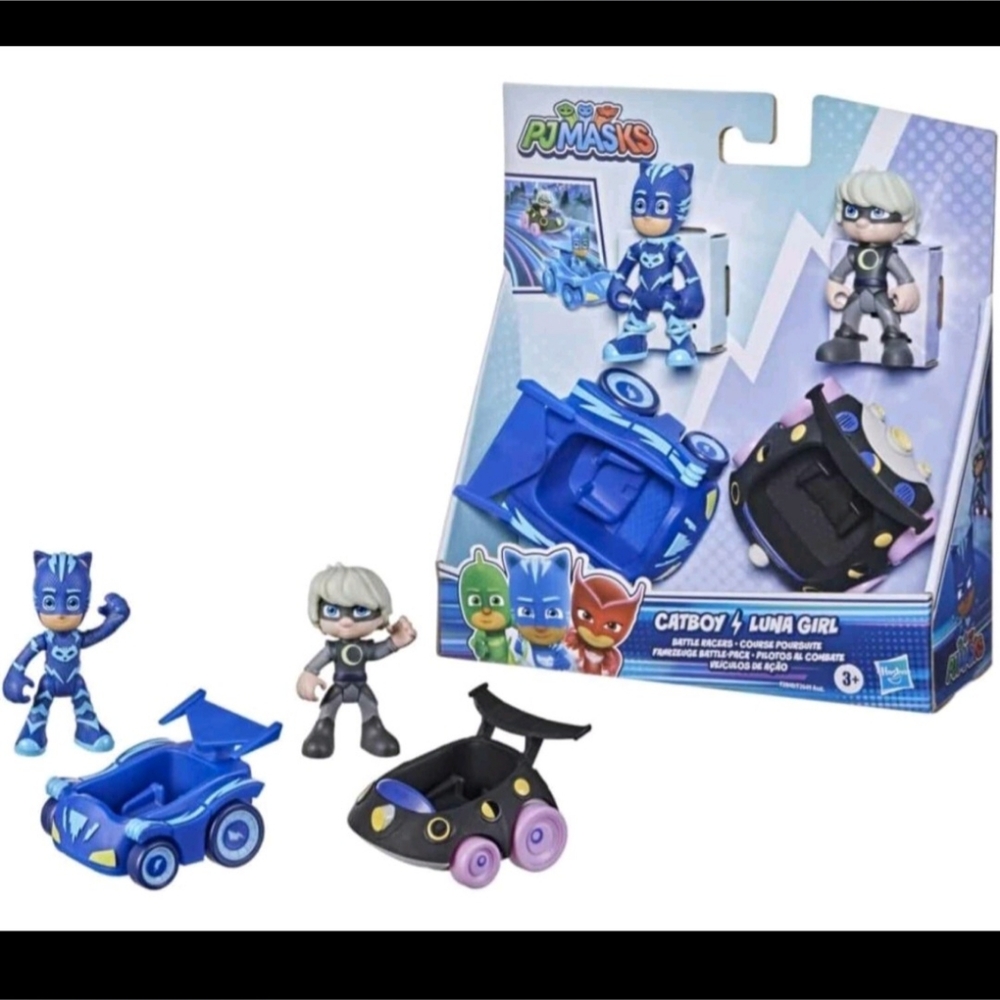 Brand New Pj Masks Catboy & Luna Girl Toy Set - Blue and Black